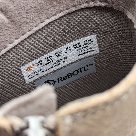 Timberland Women Tillson Lug Sole Light Taupe Nubuck Ankle Boots size 8.5 - Picture 8 of 12